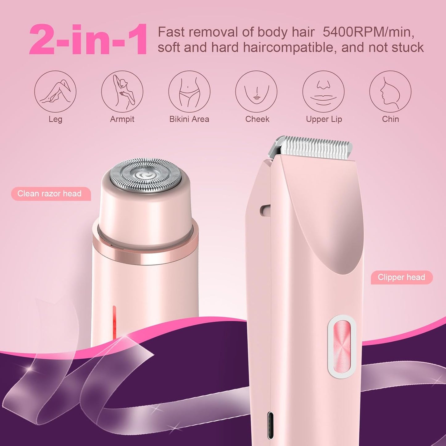 SheGlide 2-in-1 Body Shaver